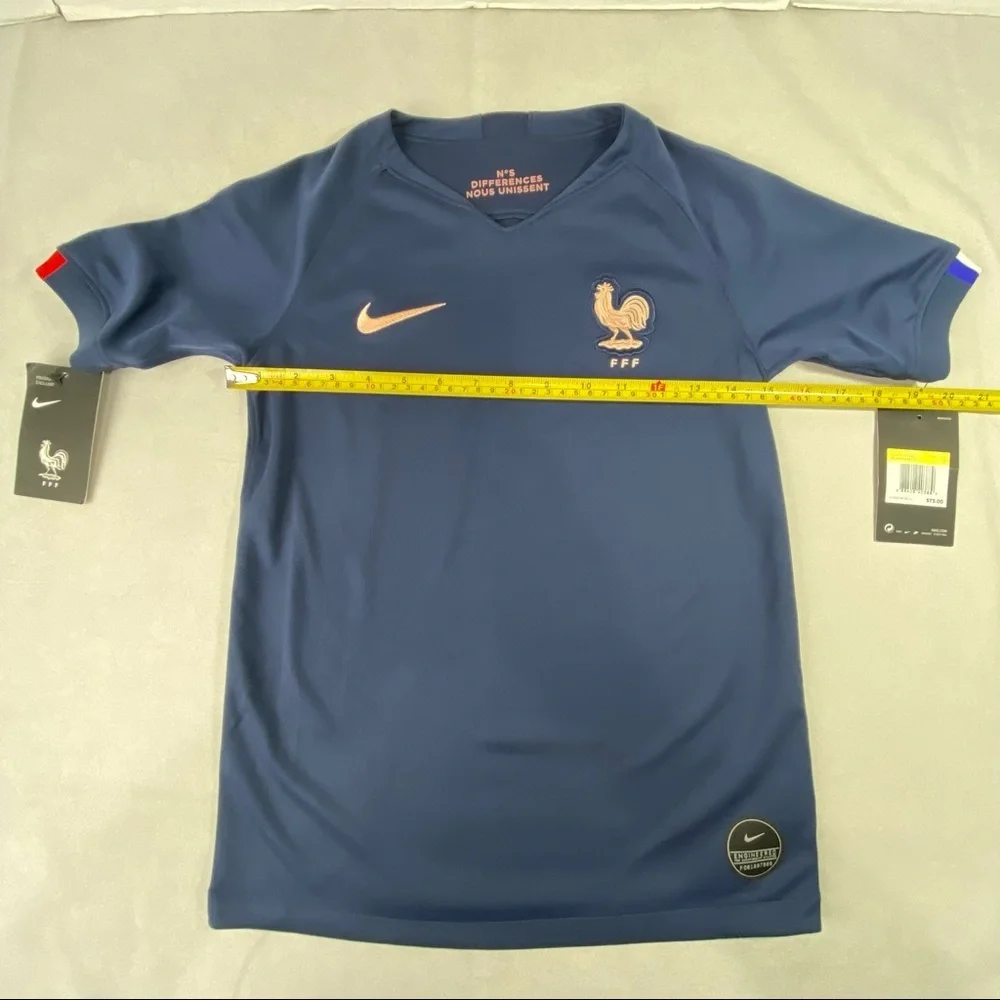 NWT Nike France FIFA 19 World Cup Home Youth Unisex Jersey Soccer Blue Size S - Picture 5 of 6